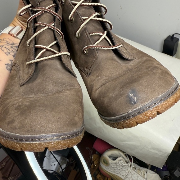 Timberland Earthkeepers Glancy Brown Lace Up Heeled Boots Size 9.5 - Picture 14 of 14